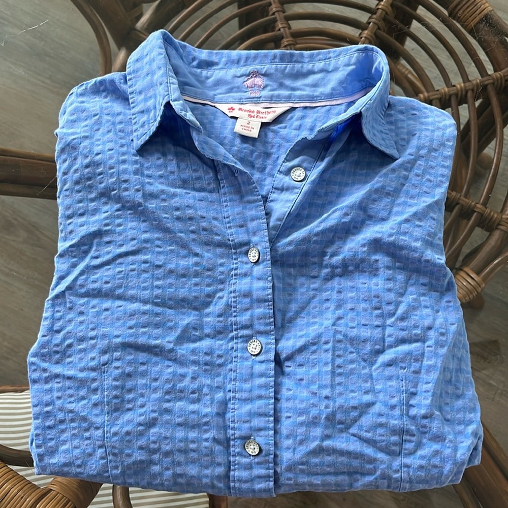 Brooks Brothers blue long sleeve button down